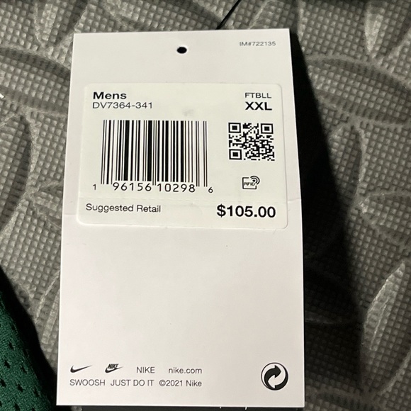 Nike Football Jersey #16 Green Jets Rodgers Swift Men's Size XXL NWT $10… - Picture 10 of 15